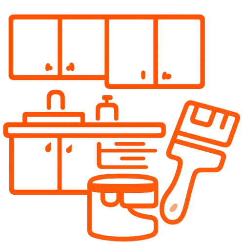 Cabinet painting pricing icon