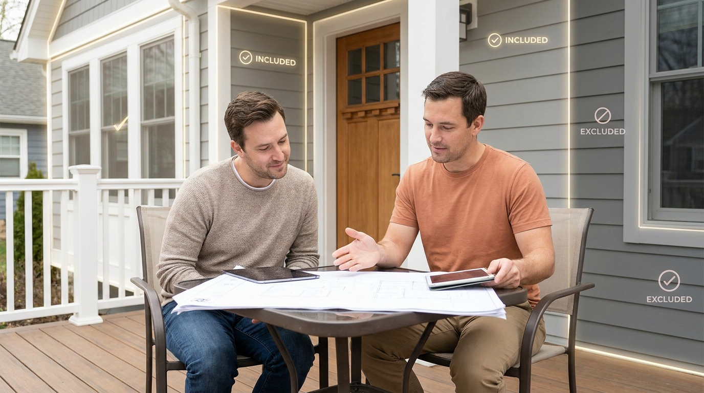 Clarifying exclusions in a house painting estimate before hiring