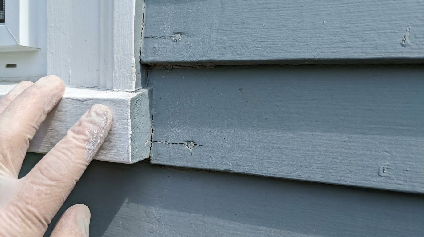 Signs that exterior paint is wearing out on a New Haven County home